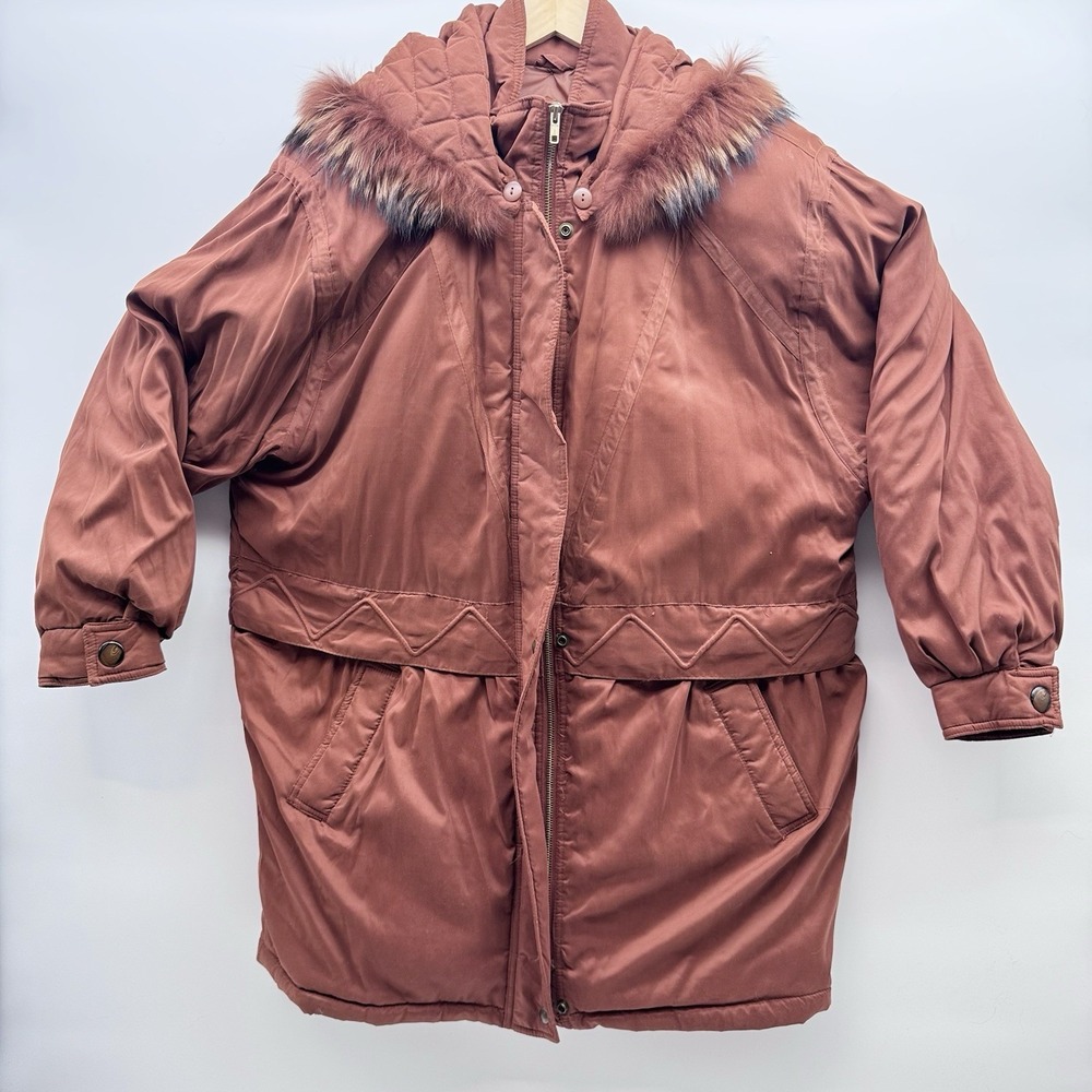Neiman Marcus Winter Jacket Womens Large With Raccoon Fur